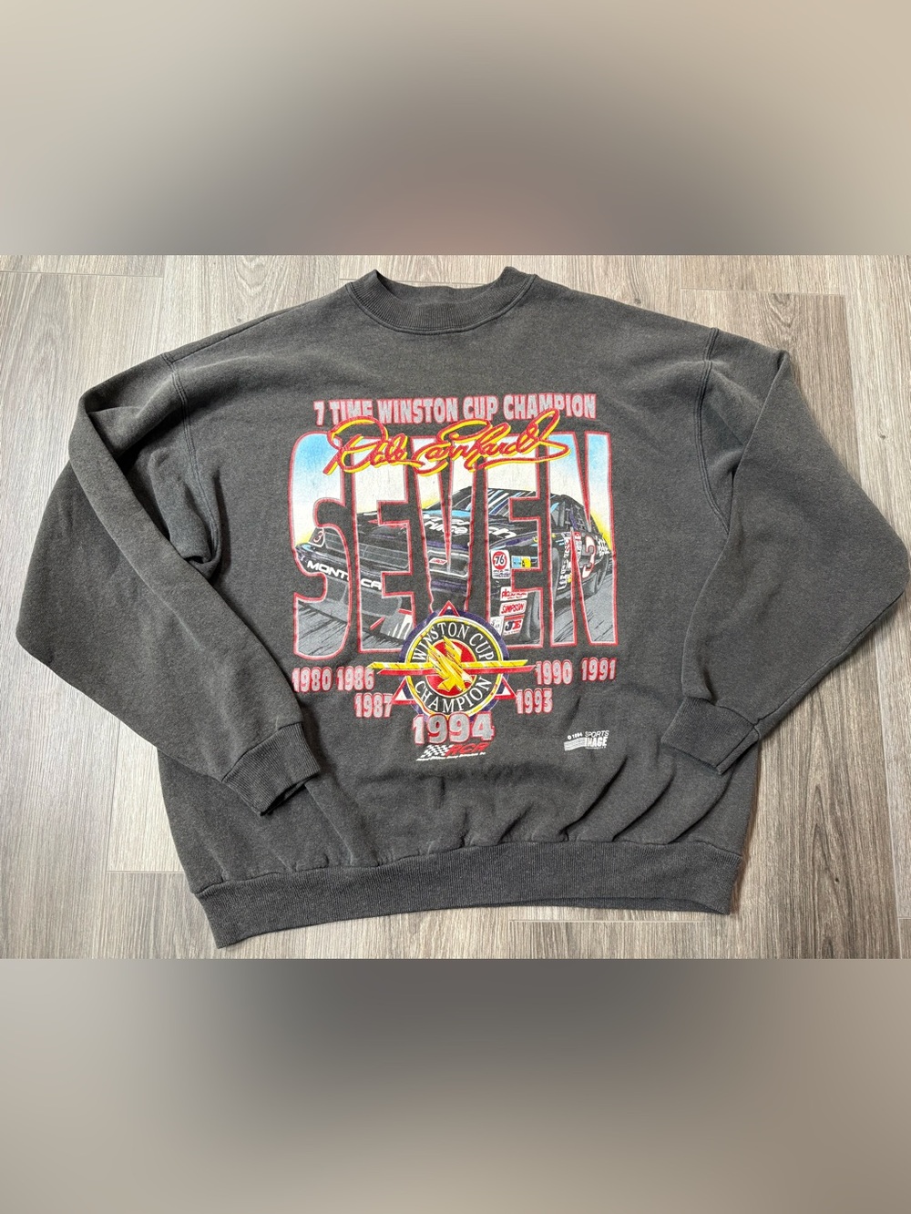 Dale Earnhardt 1994 Seven 7 Time Winston Cup Champion Sweatshirt XL Hanes Vtg